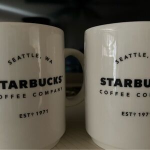 New Starbucks coffee cups White